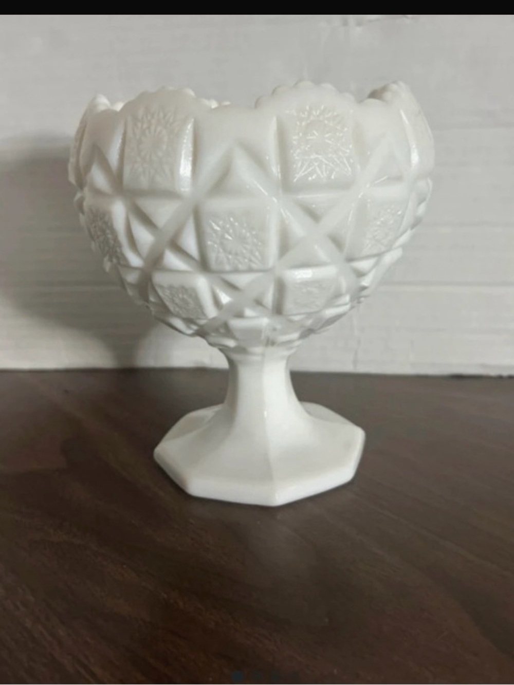 Westmoreland milk glass candy dish quilt pattern Classic Home Accent